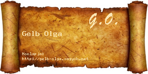 Gelb Olga névjegykártya